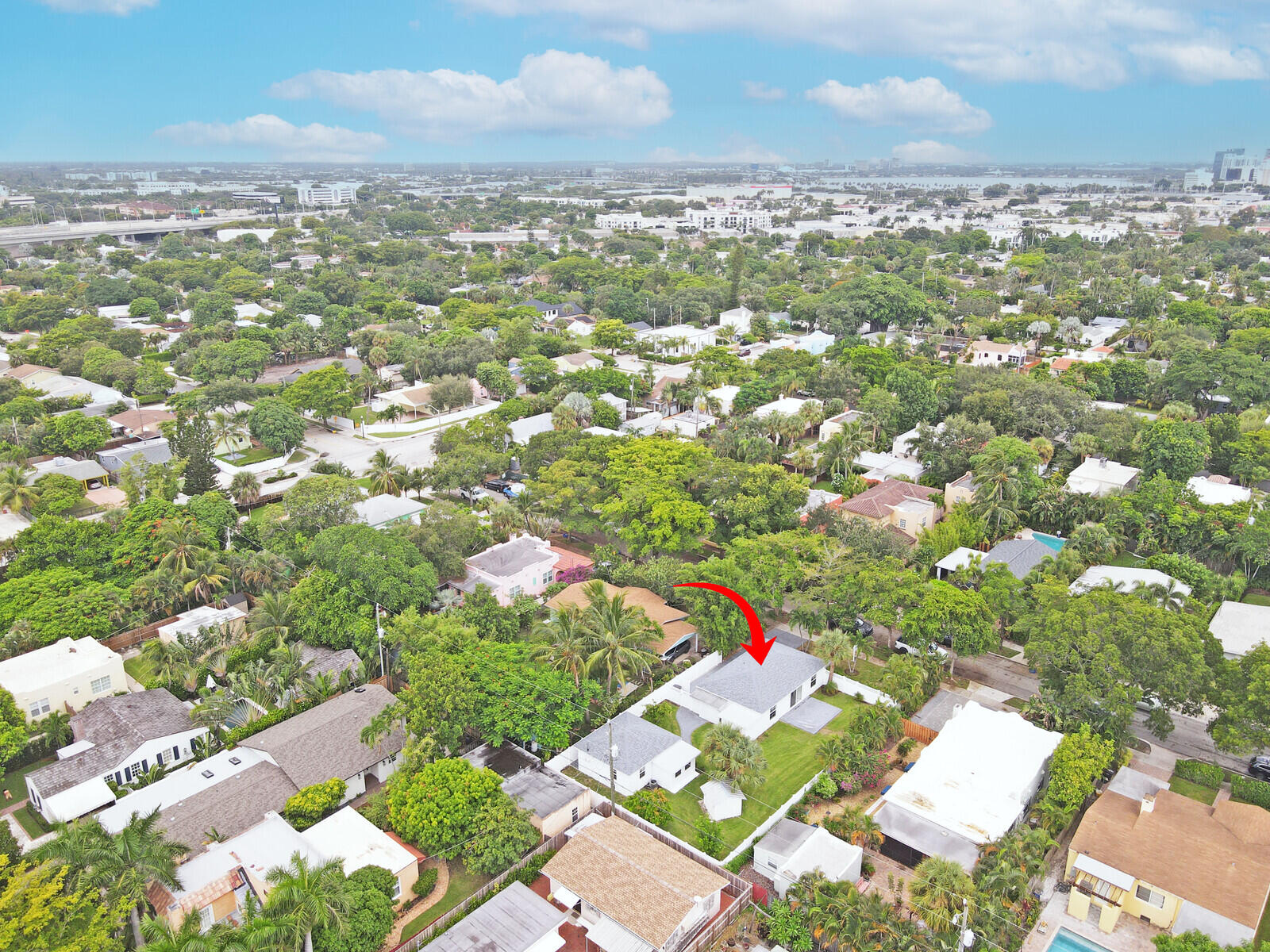 826 Sunset Road West Palm Beach, FL 33401 - Photo 52 of 52 Aerial Showing Tree-Lined Sunset Rd.