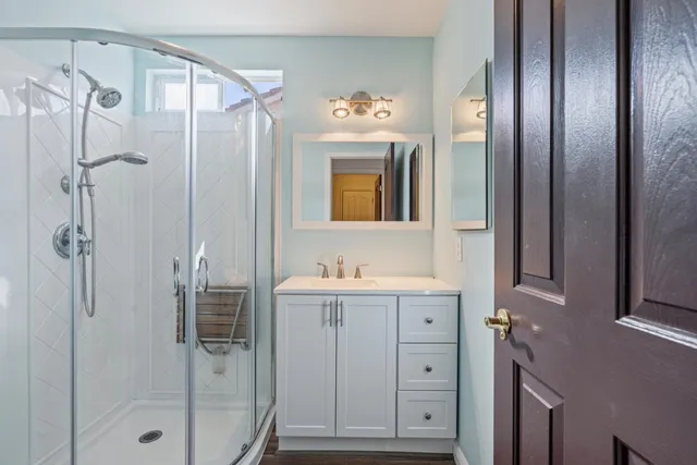 a view of a walk in closet