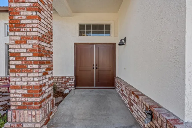 a view of front door of house