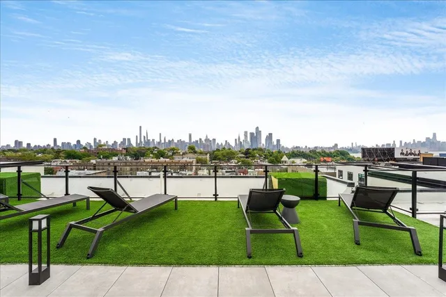 a view of a city from a terrace