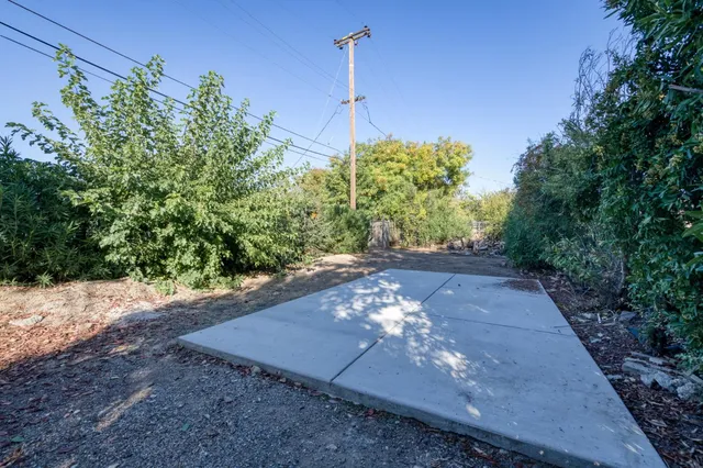 a view of a wooden fence