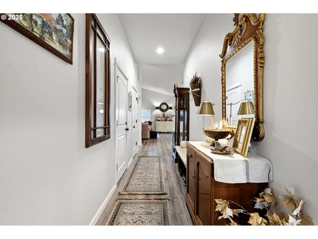 a view of living room with furniture and a couch