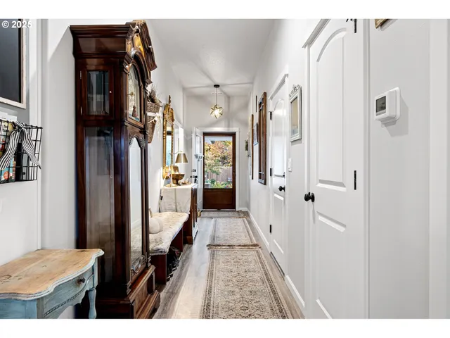a view of hallway with stairs