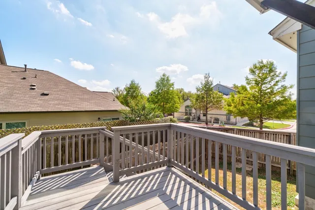 a view of a roof deck