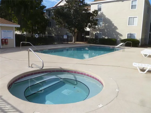 a view of outdoor space yard and swimming pool