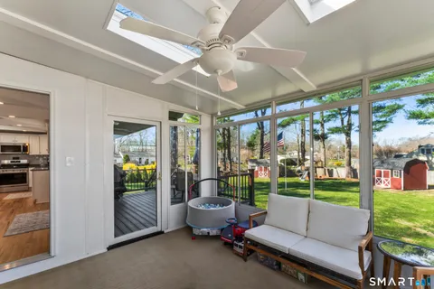 a view of outdoor seating space