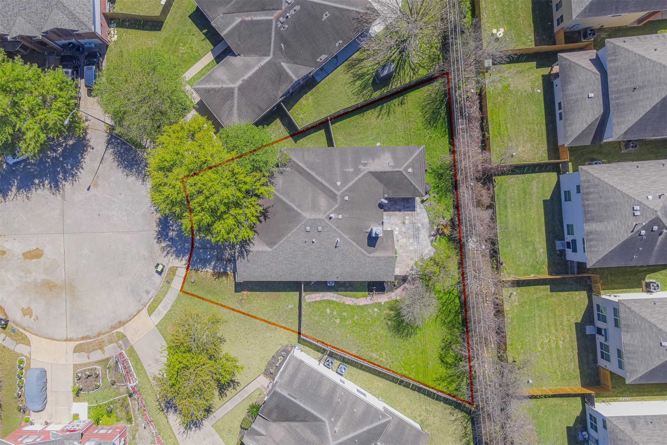 15022 Sapling Oak Court Houston, TX 77082 - Photo 30 of 32 an aerial view of a house with garden space and street view