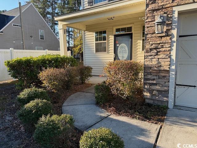 237 Golden Oaks Drive Murrells Inlet, SC 29576 - Photo 2 of 21 Property entrance with a porch and stone siding