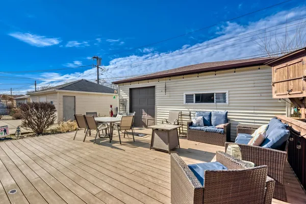 a outdoor space with furniture