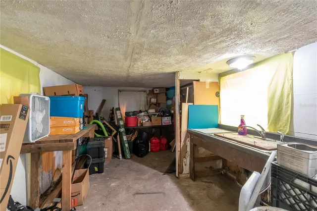 a room with storage and utility