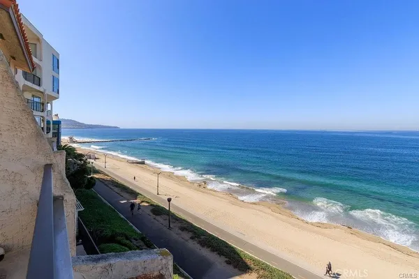 a view of an ocean and beach