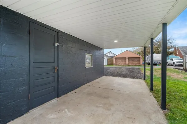 a view of front door of house