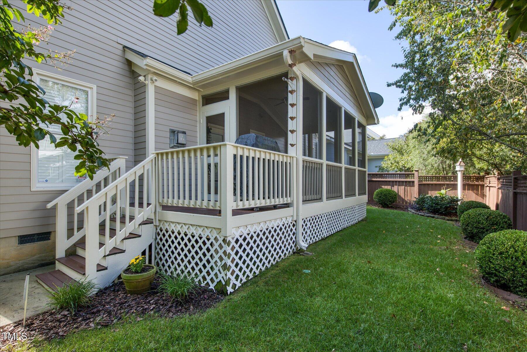121 Bridgegate Drive Cary, NC 27519 - Photo 28 of 38 a view of a house with a deck