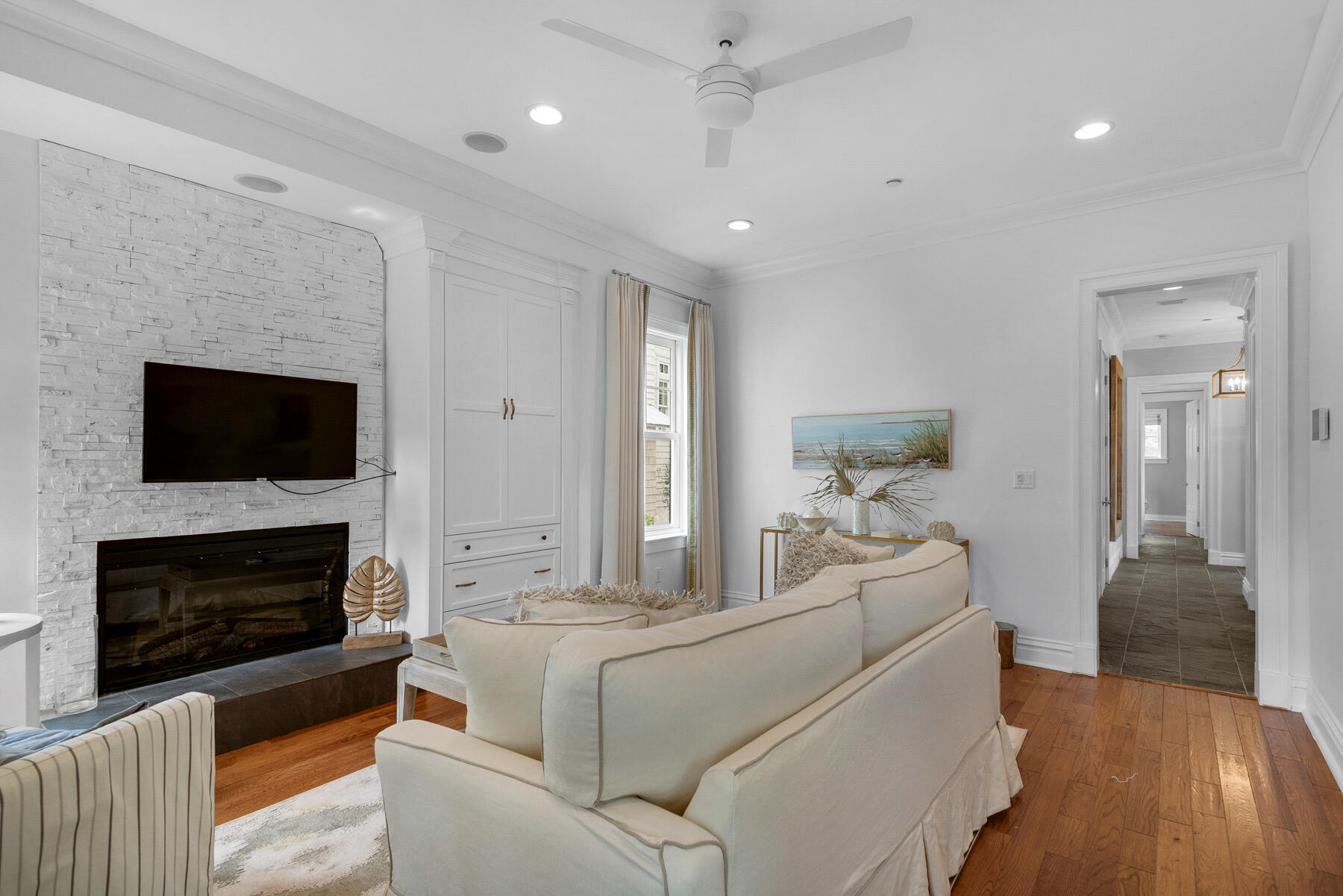 44 Bridge Water Ln Inlet Beach Inlet Beach, FL 32461 - Photo 22 of 83 a living room with furniture and a fireplace