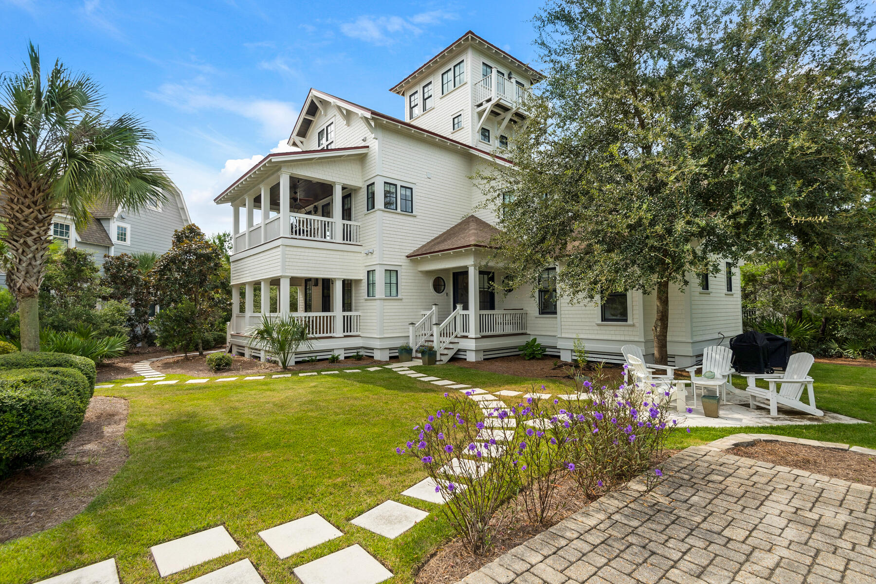 44 Bridge Water Ln Inlet Beach Inlet Beach, FL 32461 - Photo 5 of 83 a front view of a house with swimming pool having outdoor seating