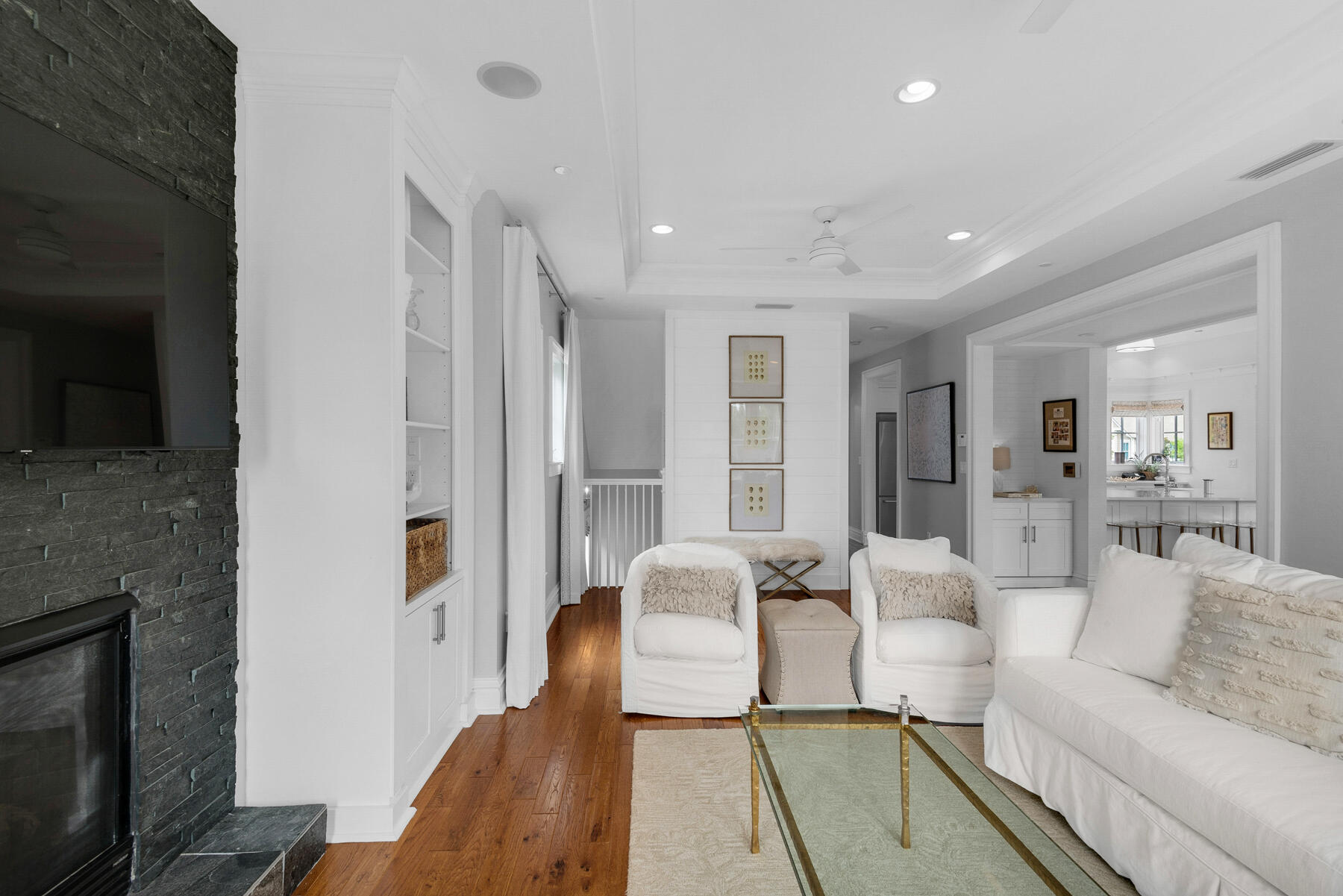 44 Bridge Water Ln Inlet Beach Inlet Beach, FL 32461 - Photo 41 of 83 a living room with furniture and a fireplace