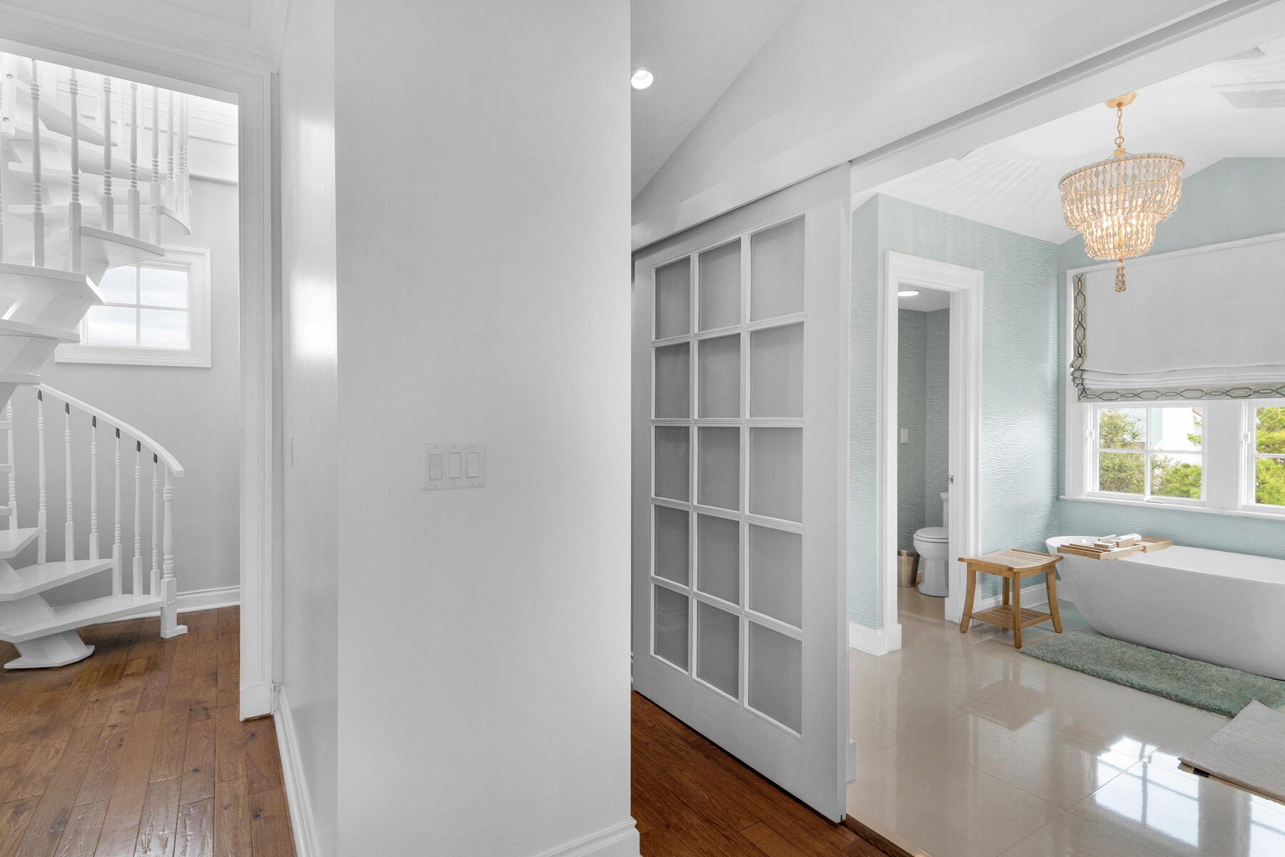 44 Bridge Water Ln Inlet Beach Inlet Beach, FL 32461 - Photo 63 of 83 a view of a livingroom with a large window and wooden floor