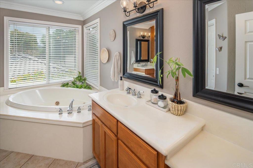 25057 Poderio Drive Ramona, CA 92065 - Photo 17 of 36 a bathroom with a sink and a mirror