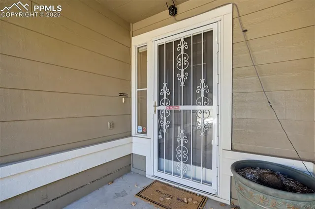 a view of front door