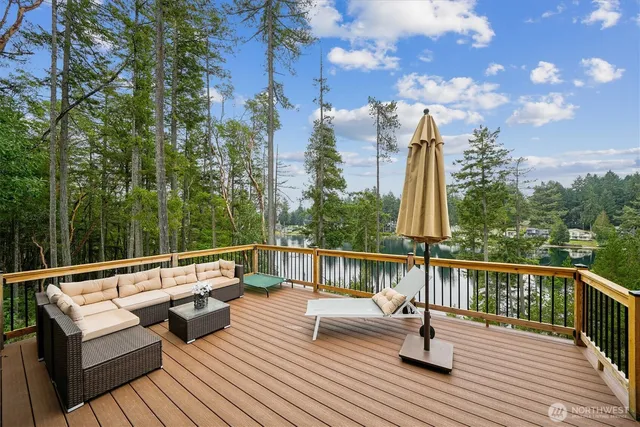 a view of roof deck with patio