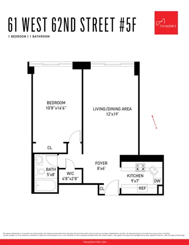 $825,000 | 61 West 62nd Street, Unit 5F | Upper West Side