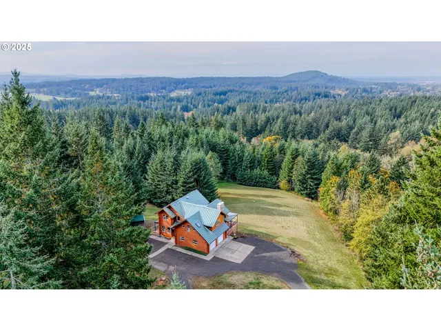 a aerial view of a house