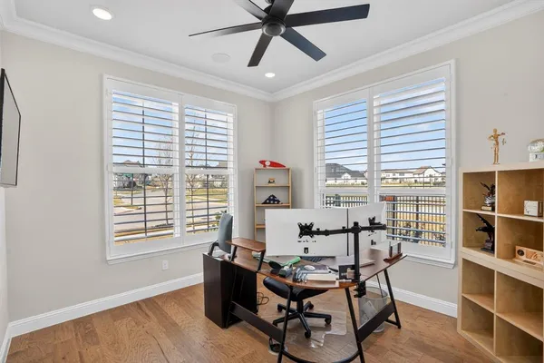 a kitchen with a cabinets and window
