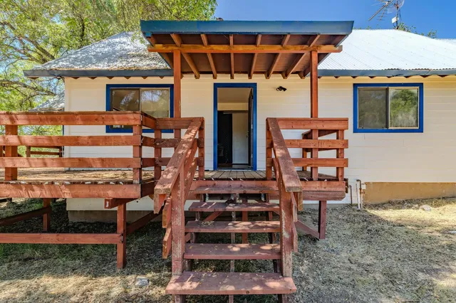 a view of a lake with a mountain in the background