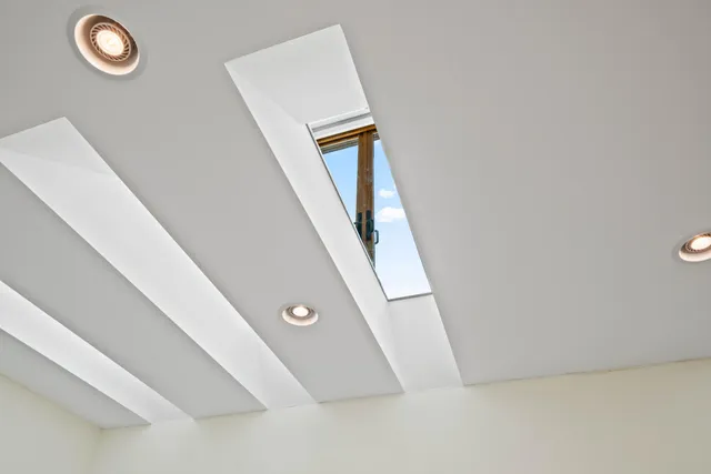 a view of backyard with green space