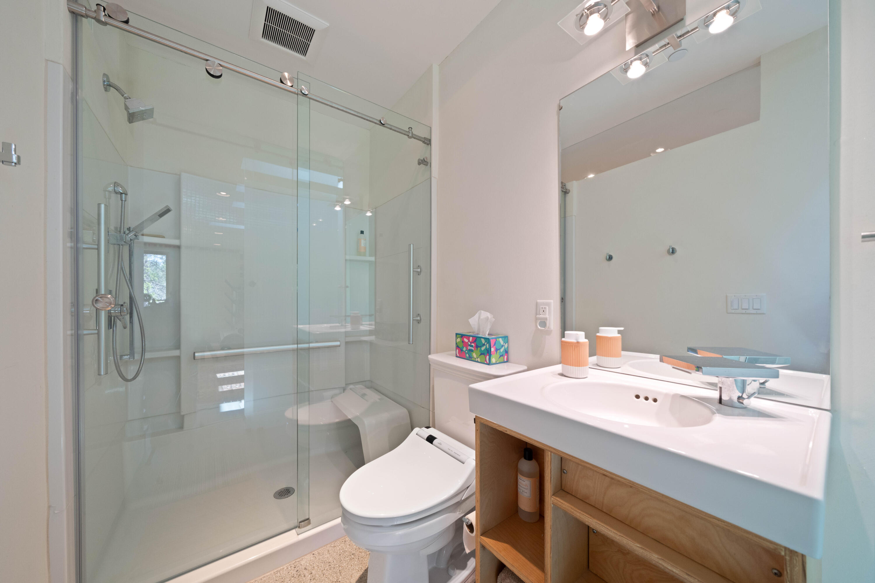 6691 Reading Creek Road Douglas City, CA 96024 - Photo 52 of 125 a bathroom with a sink toilet and shower