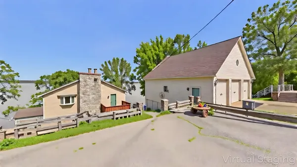 a view of a house with a patio