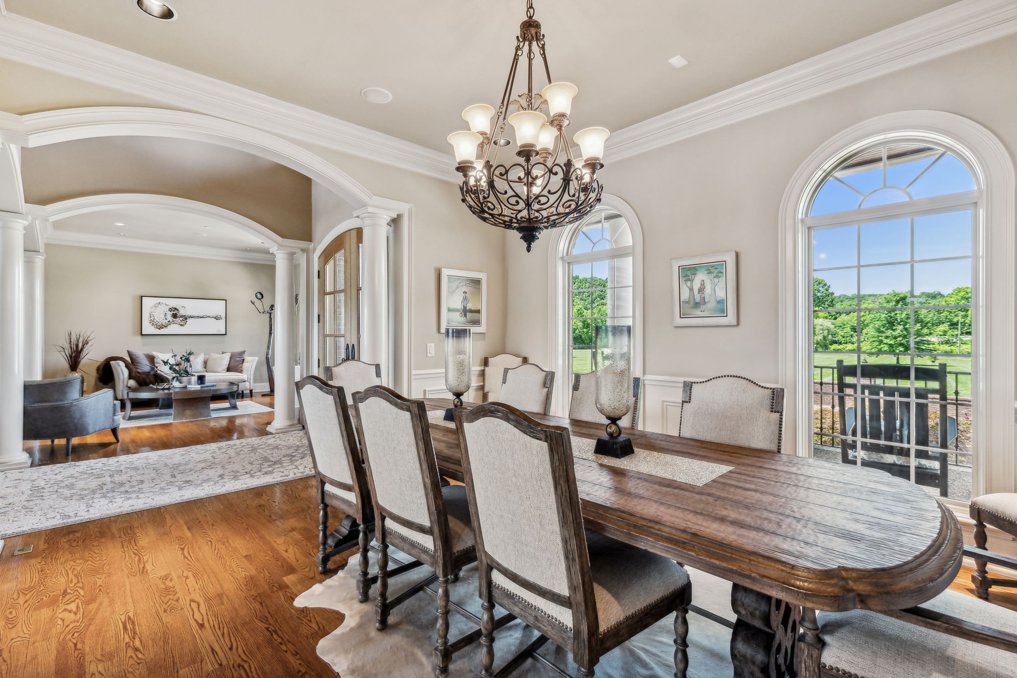6035 River Trace Nashville, TN 37218 - Photo 11 of 68 a view of a dining room with furniture wooden floor and chandelier