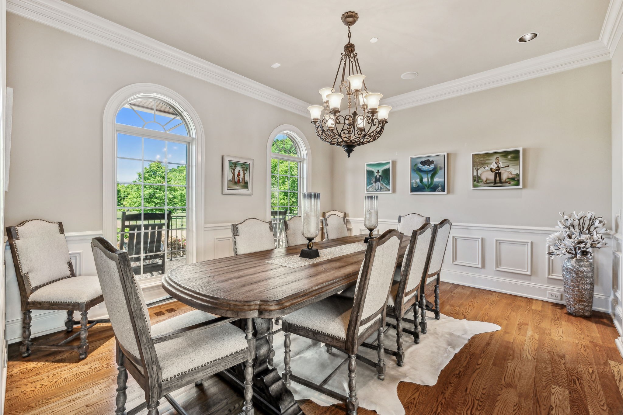 6035 River Trace Nashville, TN 37218 - Photo 12 of 68 a view of a dining room with furniture a chandelier and wooden floor