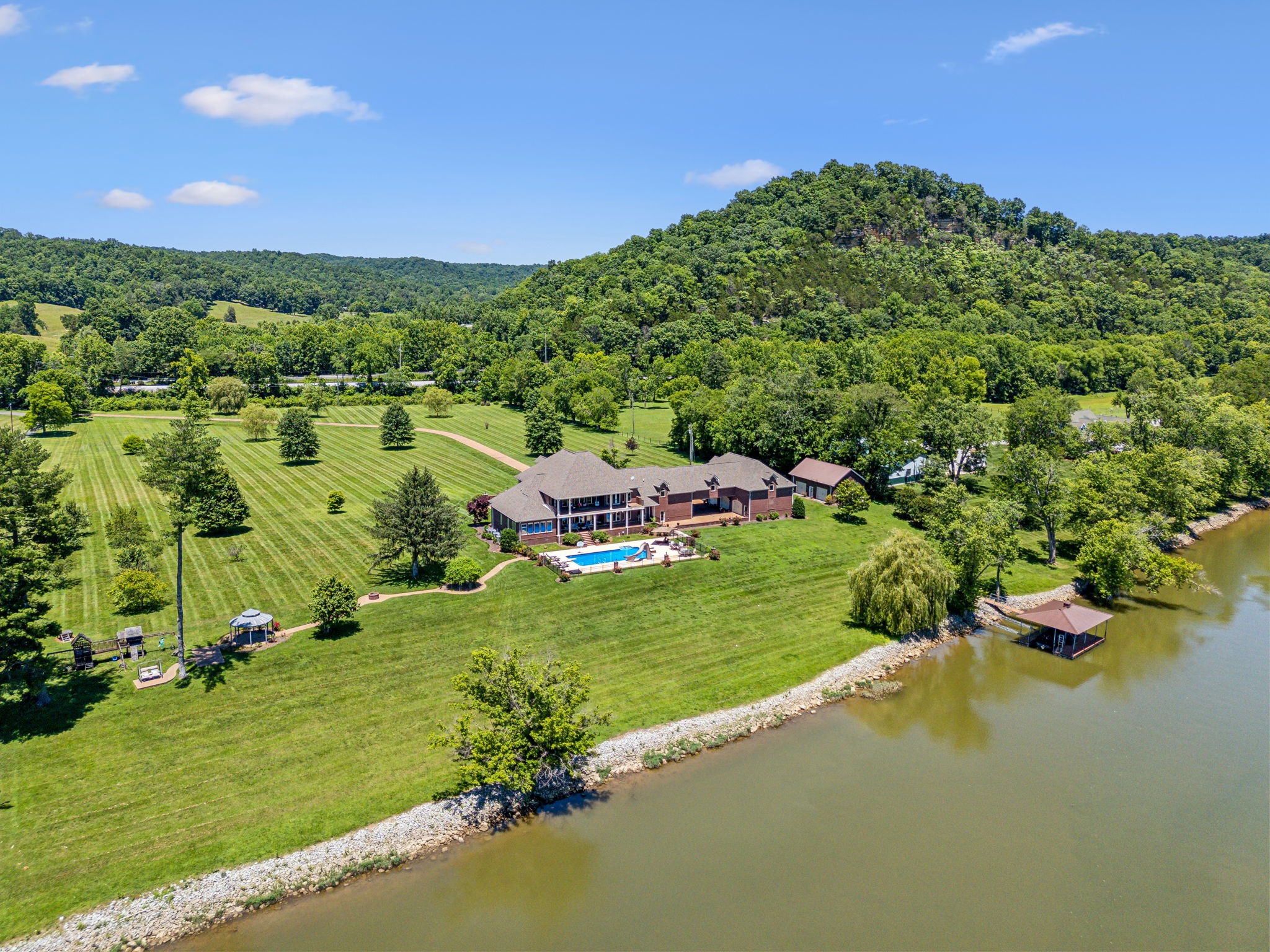 6035 River Trace Nashville, TN 37218 - Photo 62 of 68 a view of a lake with a city