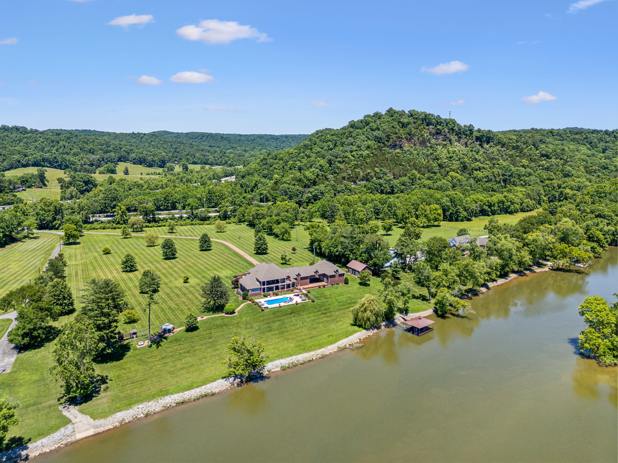 6035 River Trace Nashville, TN 37218 - Photo 63 of 68 a view of a city with mountains in the background