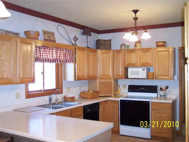 6697 North Lake Road Lena, IL 61048 - Photo 7 of 9 a kitchen with a refrigerator and a sink