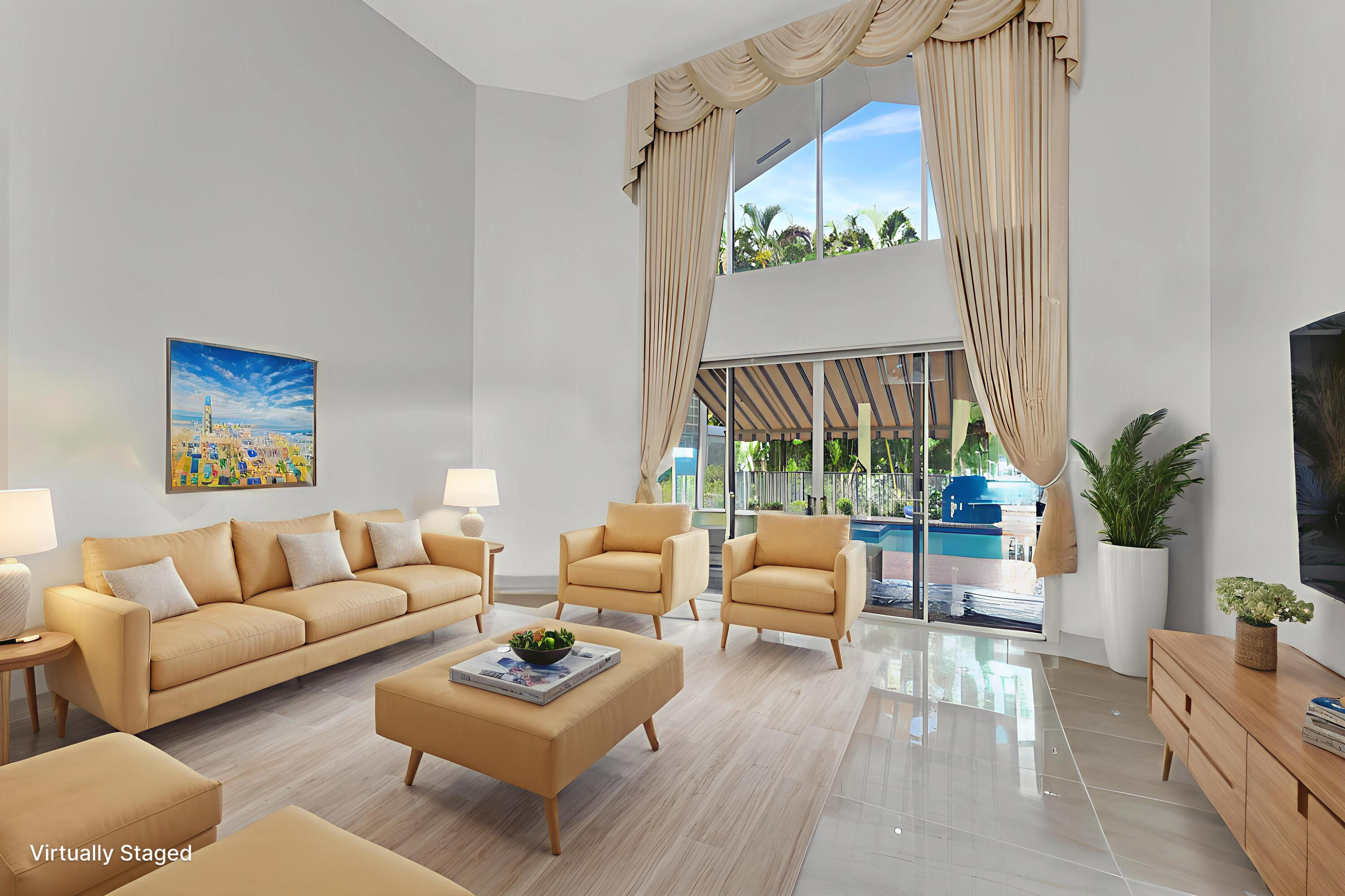 6039 Northwest 31st Terrace Boca Raton, FL 33496 - Photo 6 of 70 a living room with furniture and a large window