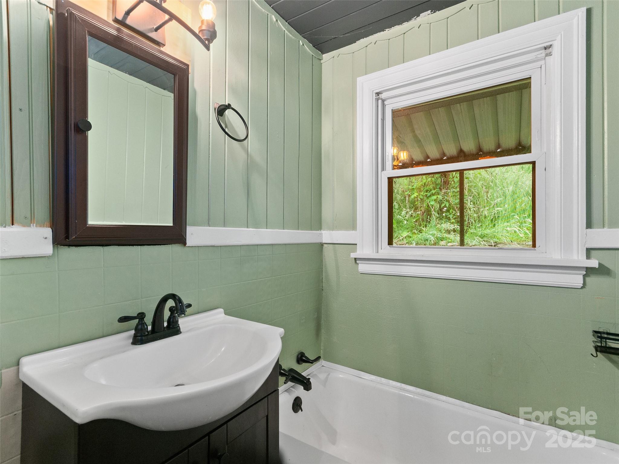 49 Caring Pl Loop Clyde, NC 28721 - Photo 11 of 18 a bathroom with a sink and a mirror