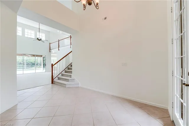 a view of an entryway with stairs