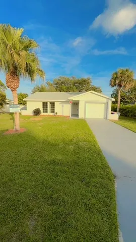 a view of an ocean with a big yard