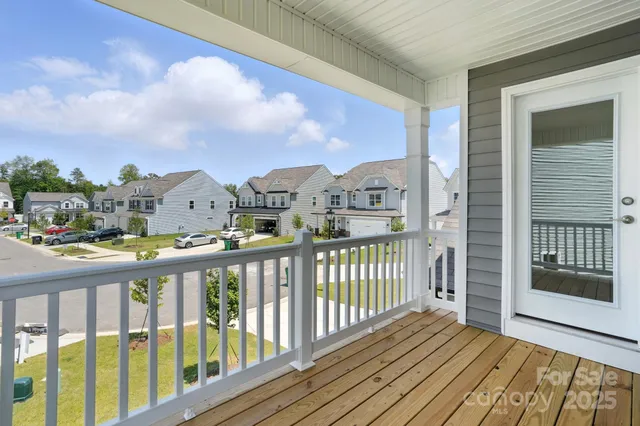 a view of city from a balcony