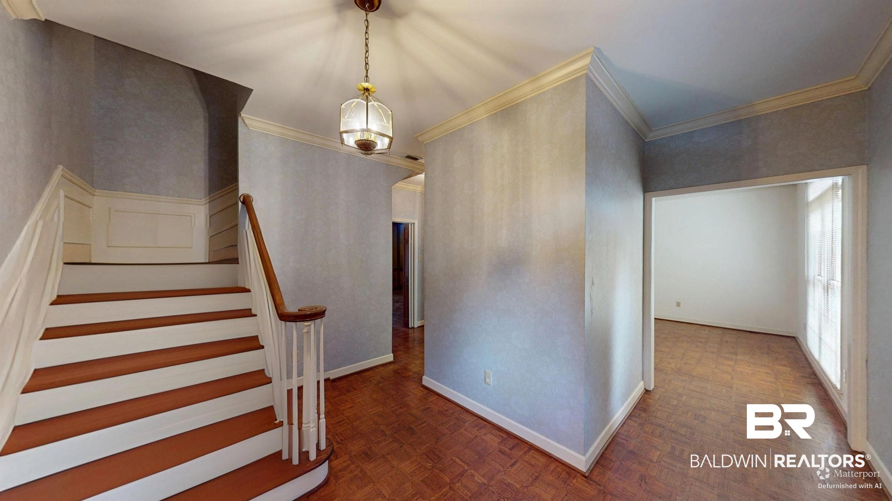 53 Warwick Road Mobile, AL 36608 - Photo 13 of 45 Staircase with ornamental molding