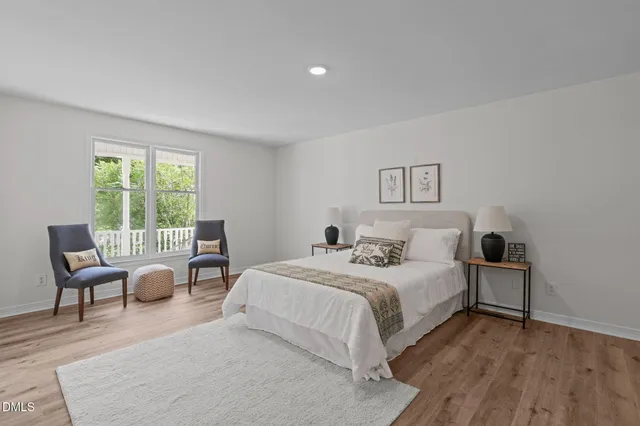 a workspace with furniture and a window