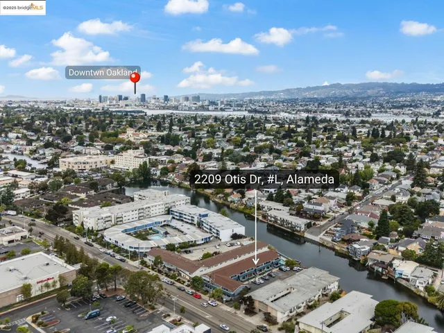 an aerial view of a city