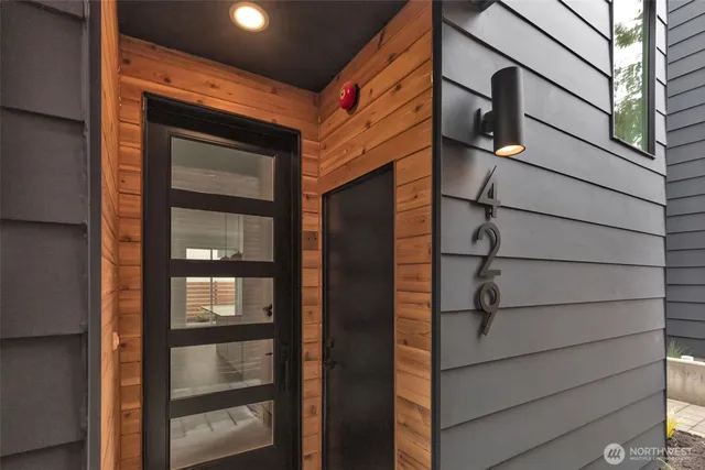 a view of front door