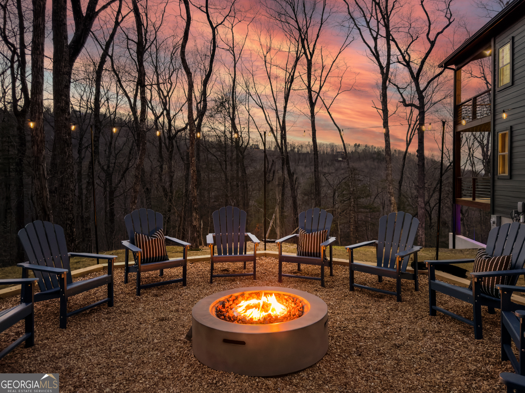 1160 Mangum's Trail Blue Ridge, GA 30513 - Photo 75 of 75 a view of a swimming pool with a patio and a fire pit