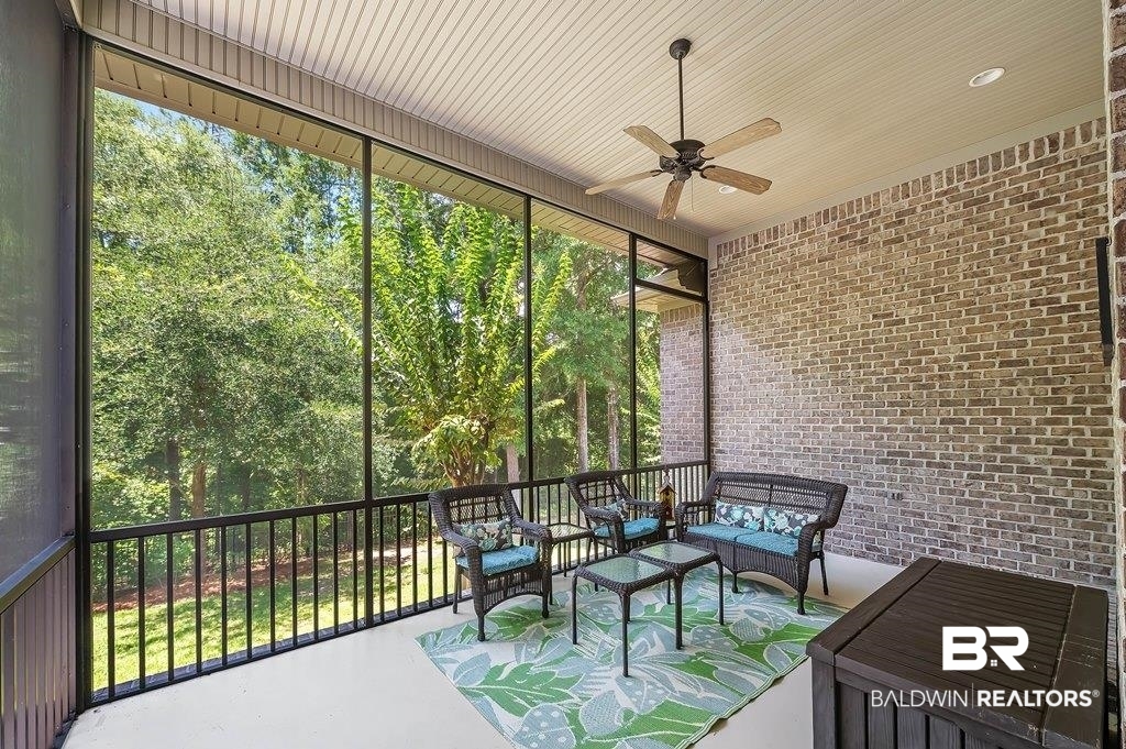 30014 Dolive Ridge Daphne, AL 36527 - Photo 50 of 57 Unfurnished sunroom featuring ceiling fan