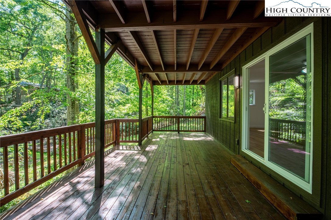 219 Hillandale Drive Boone, NC 28607 - Photo 25 of 33 a view of porch with wooden floor in outdoor space