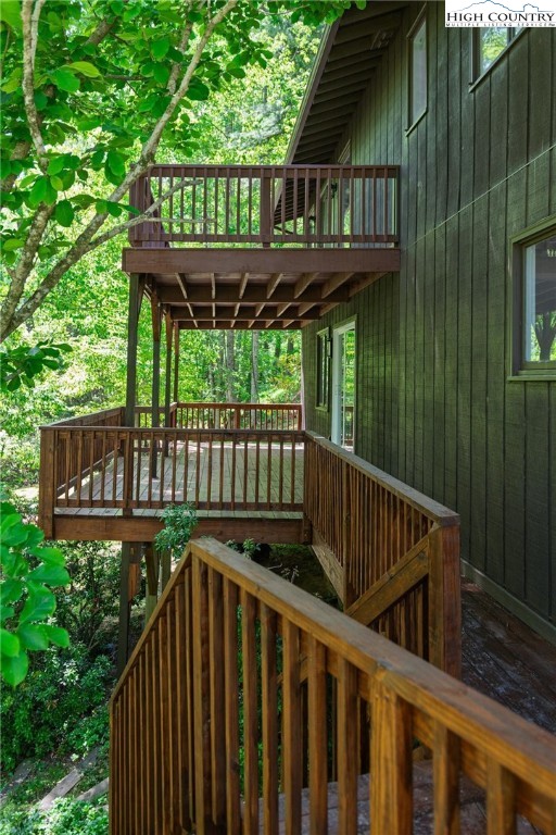 219 Hillandale Drive Boone, NC 28607 - Photo 26 of 33 a view of small wooden deck with furniture