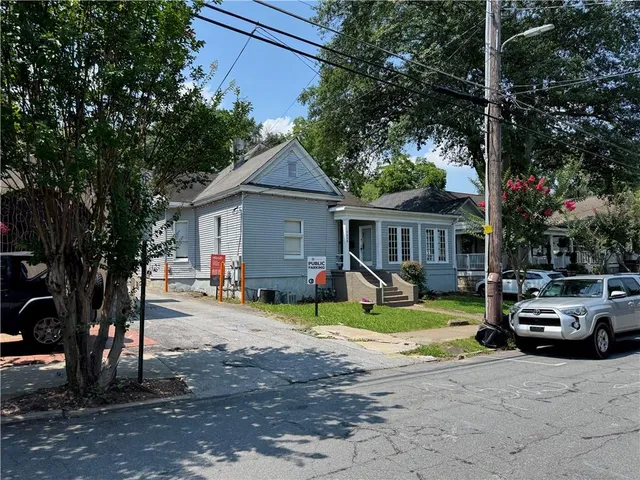 a view of a house with a patio